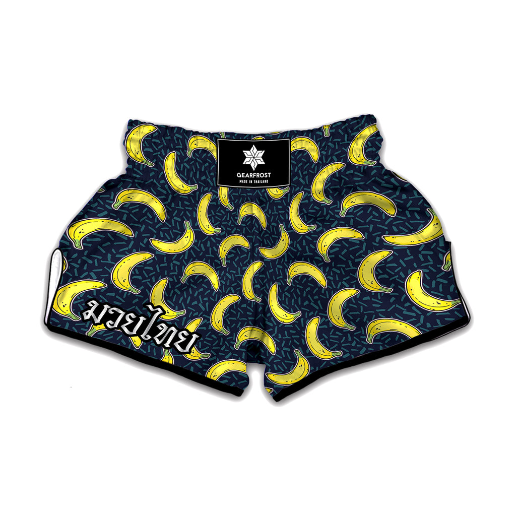 Banana Fruit Pattern Print Muay Thai Boxing Shorts