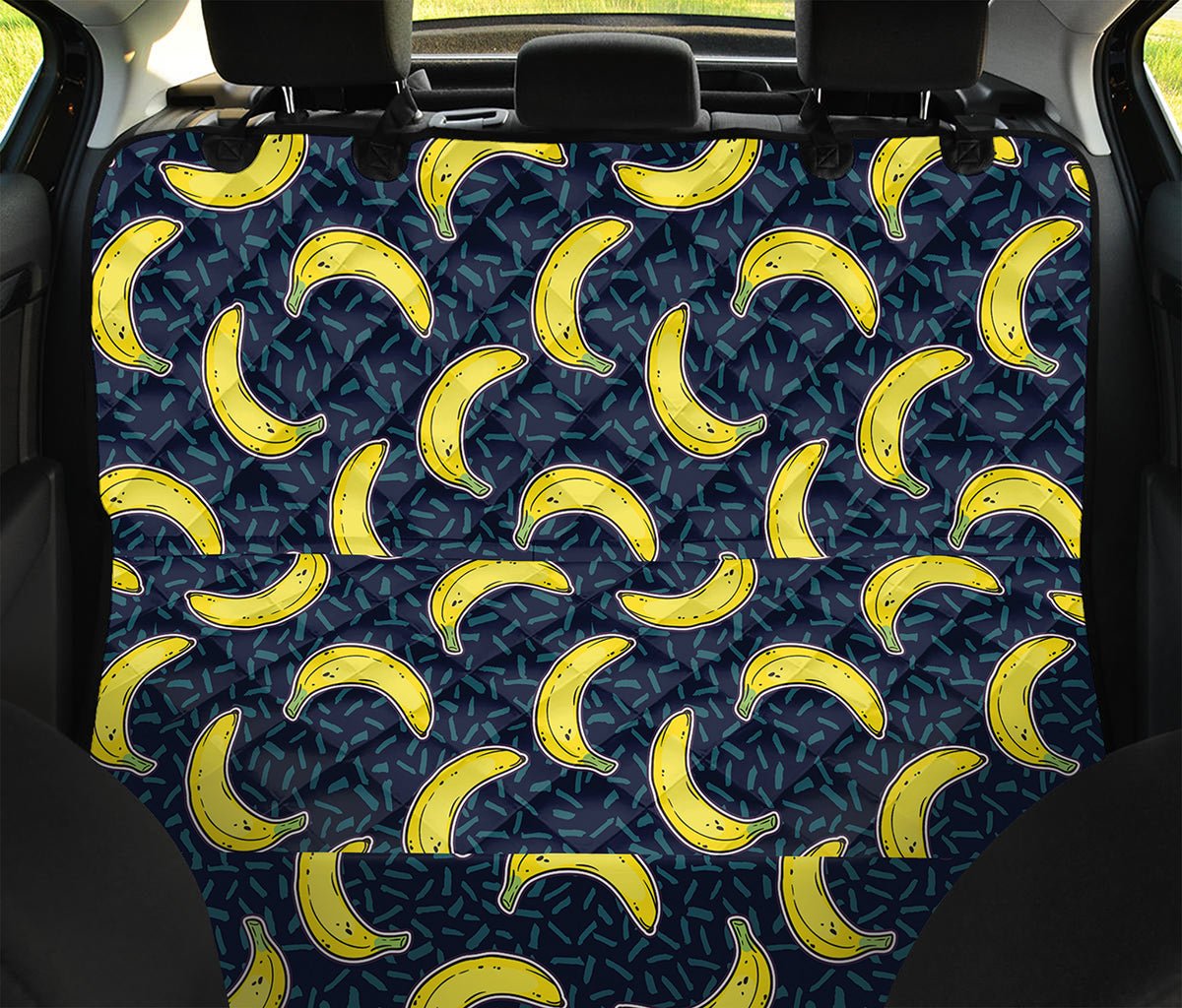 Banana Fruit Pattern Print Pet Car Back Seat Cover