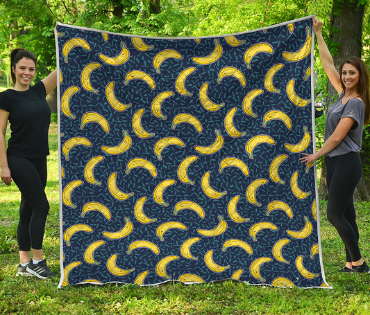 Banana Fruit Pattern Print Quilt