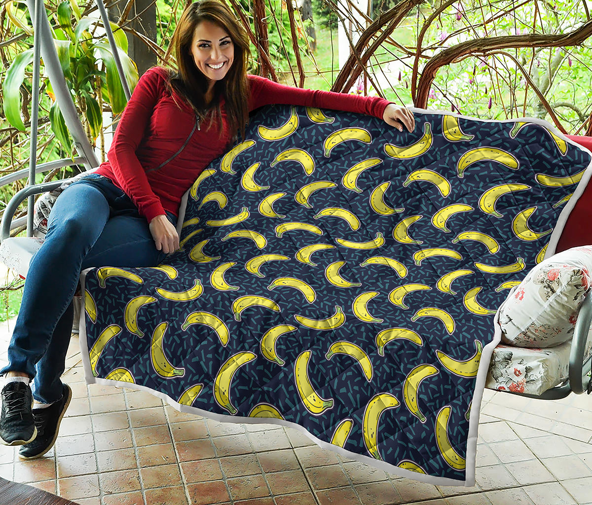 Banana Fruit Pattern Print Quilt