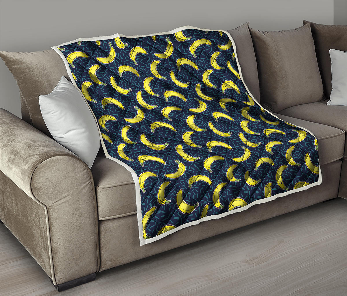 Banana Fruit Pattern Print Quilt