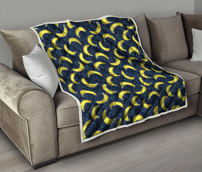 Banana Fruit Pattern Print Quilt