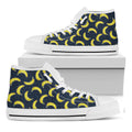 Banana Fruit Pattern Print White High Top Sneakers