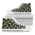 Banana Fruit Pattern Print White High Top Shoes