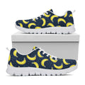 Banana Fruit Pattern Print White Running Shoes