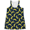 Banana Fruit Pattern Print Women's Racerback Tank Top