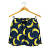 Banana Fruit Pattern Print Women's Shorts