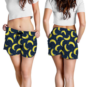 Banana Fruit Pattern Print Women's Shorts