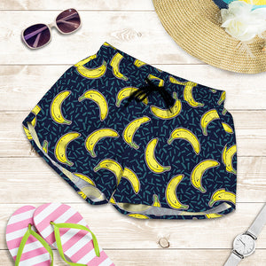 Banana Fruit Pattern Print Women's Shorts