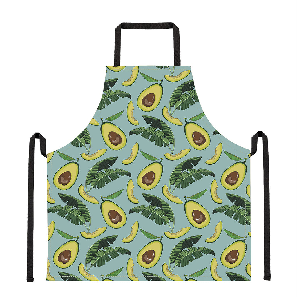 Banana Leaf Avocado Pattern Print Apron