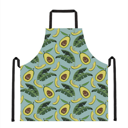 Banana Leaf Avocado Pattern Print Apron
