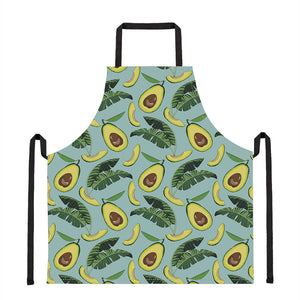 Banana Leaf Avocado Pattern Print Apron