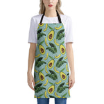 Banana Leaf Avocado Pattern Print Apron