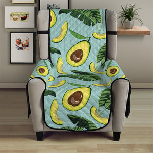 Banana Leaf Avocado Pattern Print Armchair Protector