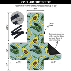 Banana Leaf Avocado Pattern Print Armchair Protector