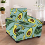 Banana Leaf Avocado Pattern Print Armchair Slipcover