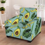 Banana Leaf Avocado Pattern Print Armchair Slipcover