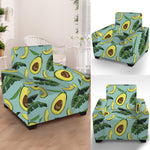 Banana Leaf Avocado Pattern Print Armchair Slipcover