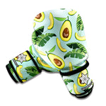 Banana Leaf Avocado Pattern Print Boxing Gloves