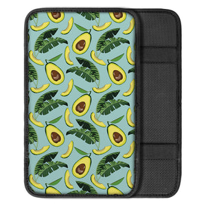 Banana Leaf Avocado Pattern Print Car Center Console Cover