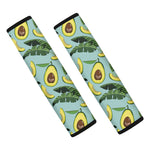 Banana Leaf Avocado Pattern Print Car Seat Belt Covers