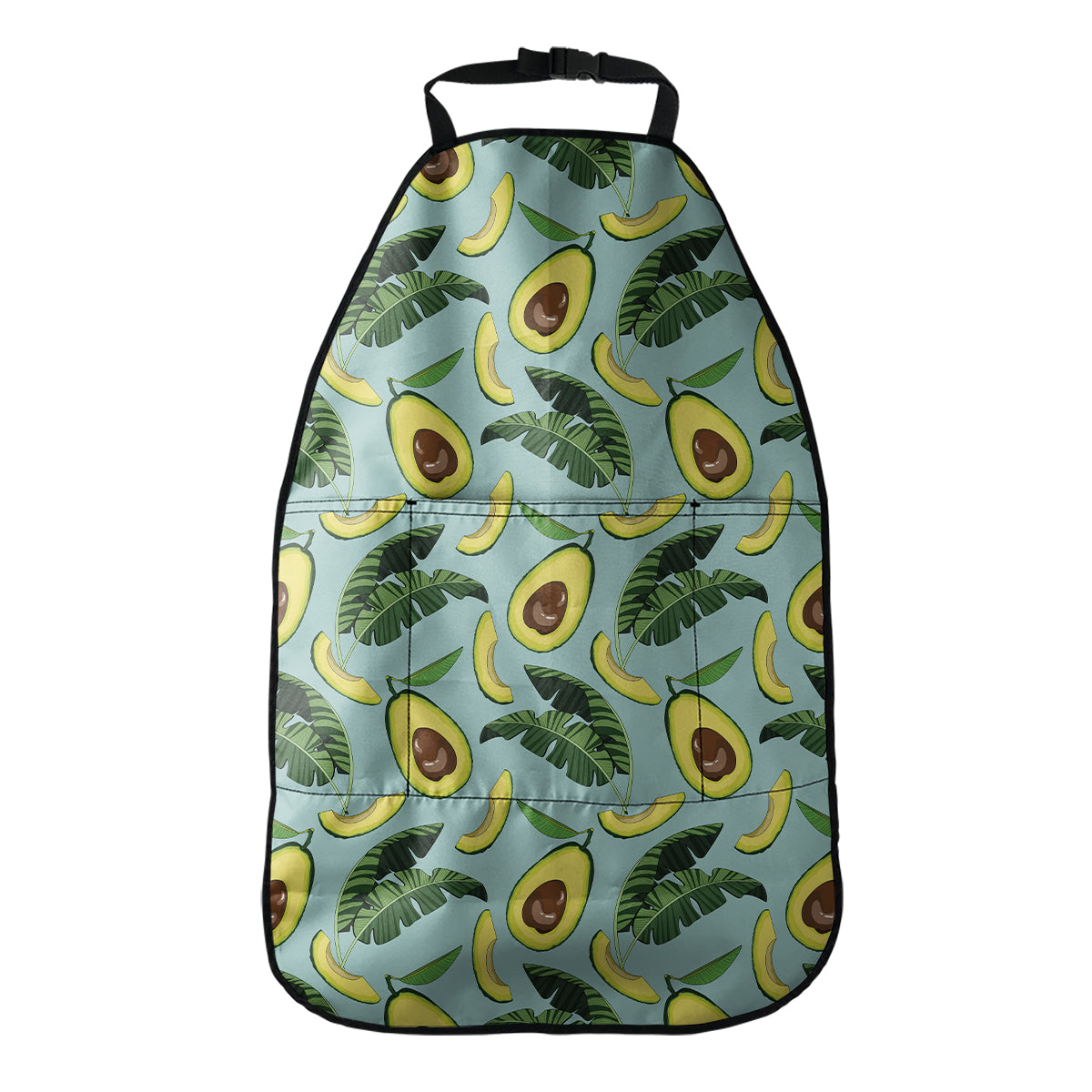 Banana Leaf Avocado Pattern Print Car Seat Organizers