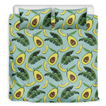 Banana Leaf Avocado Pattern Print Duvet Cover Bedding Set