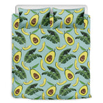 Banana Leaf Avocado Pattern Print Duvet Cover Bedding Set