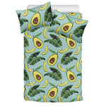 Banana Leaf Avocado Pattern Print Duvet Cover Bedding Set