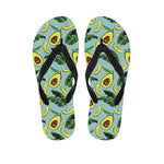 Banana Leaf Avocado Pattern Print Flip Flops