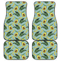 Banana Leaf Avocado Pattern Print Front and Back Car Floor Mats
