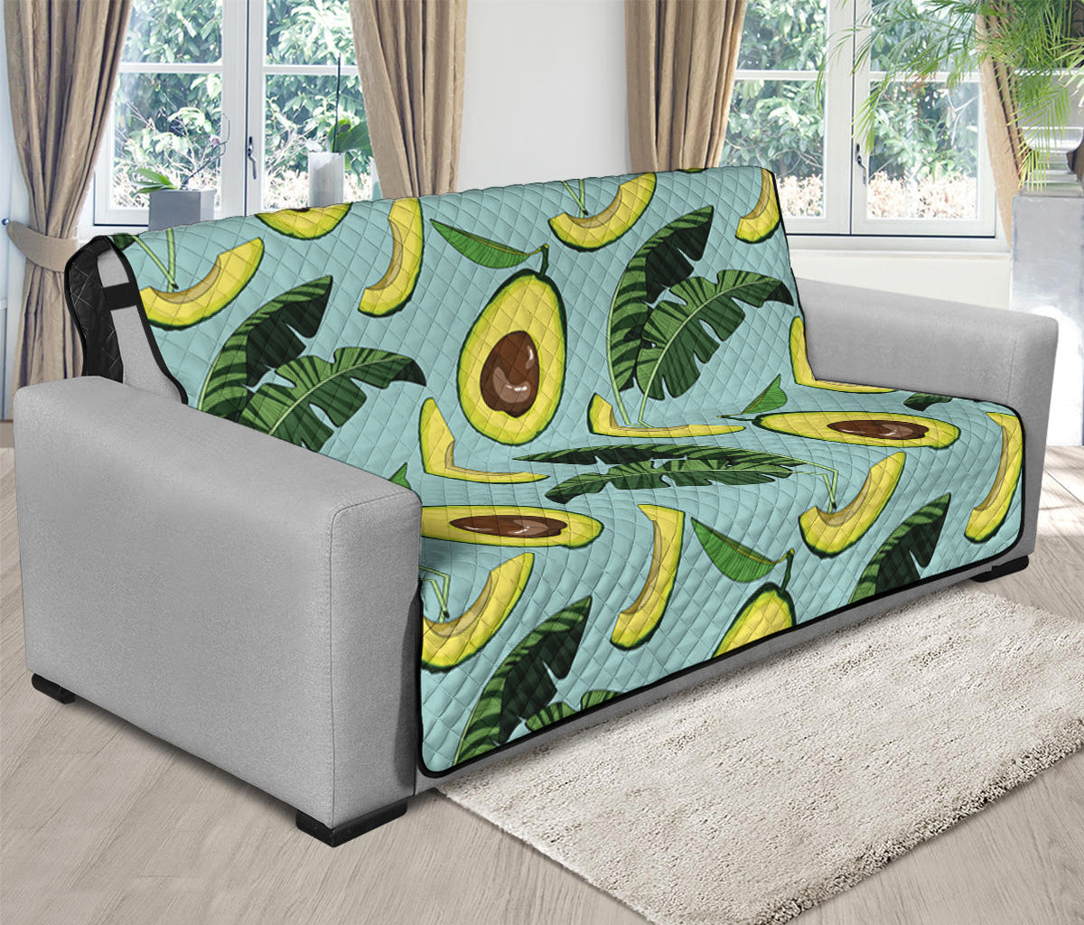 Banana Leaf Avocado Pattern Print Futon Protector