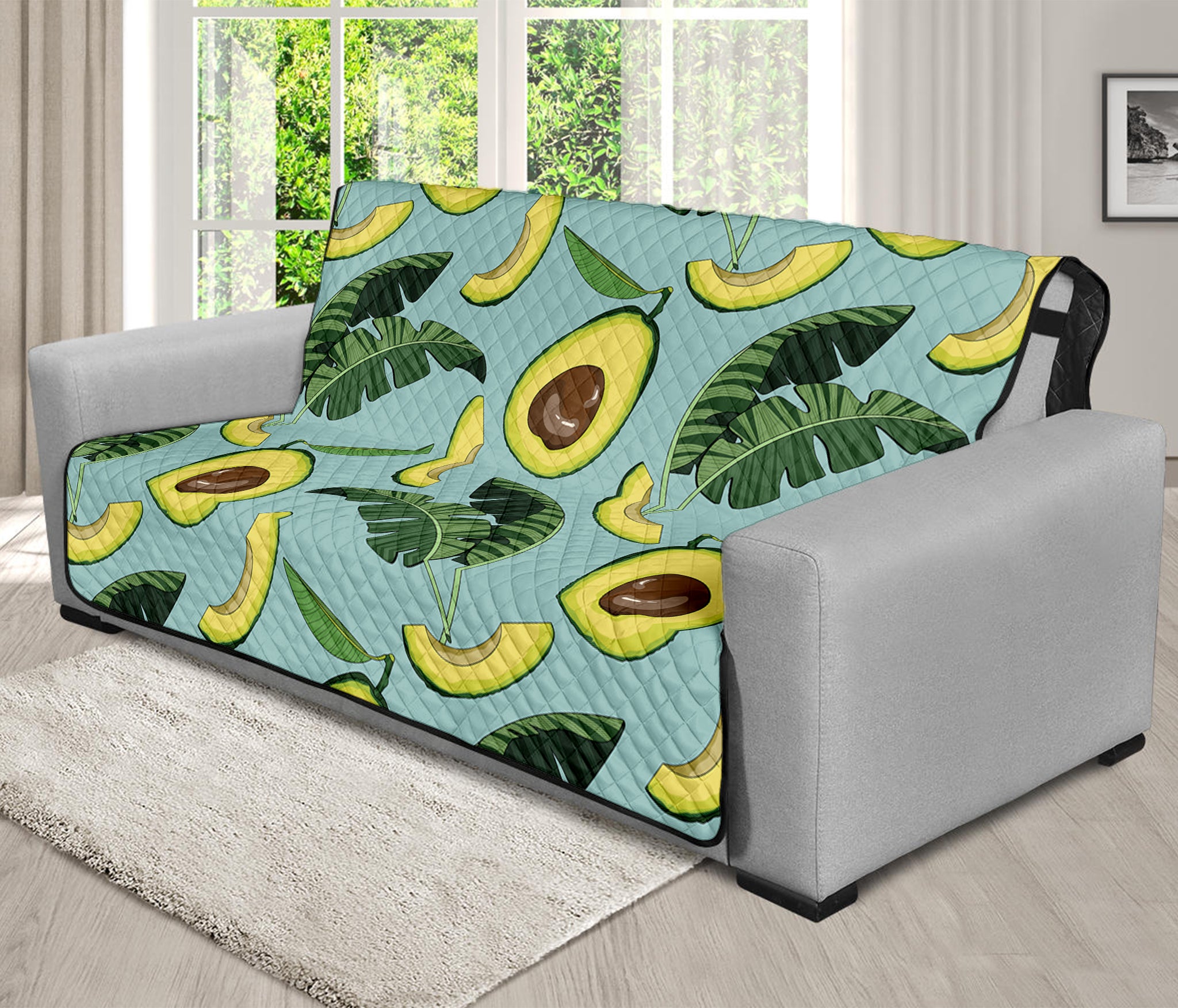 Banana Leaf Avocado Pattern Print Futon Protector