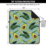 Banana Leaf Avocado Pattern Print Futon Protector