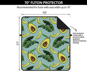 Banana Leaf Avocado Pattern Print Futon Protector