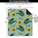 Banana Leaf Avocado Pattern Print Futon Protector