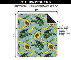 Banana Leaf Avocado Pattern Print Futon Protector