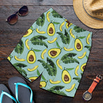 Banana Leaf Avocado Pattern Print Men's Shorts