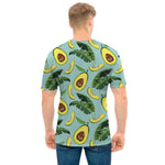 Banana Leaf Avocado Pattern Print Men's T-Shirt