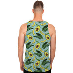 Banana Leaf Avocado Pattern Print Men's Tank Top