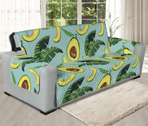 Banana Leaf Avocado Pattern Print Oversized Sofa Protector