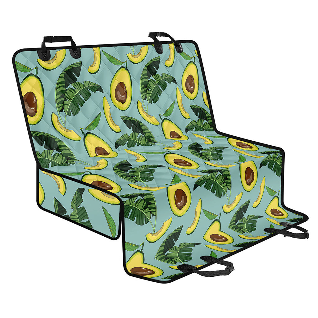 Banana Leaf Avocado Pattern Print Pet Car Back Seat Cover