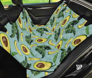 Banana Leaf Avocado Pattern Print Pet Car Back Seat Cover