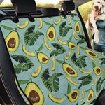 Banana Leaf Avocado Pattern Print Pet Car Back Seat Cover