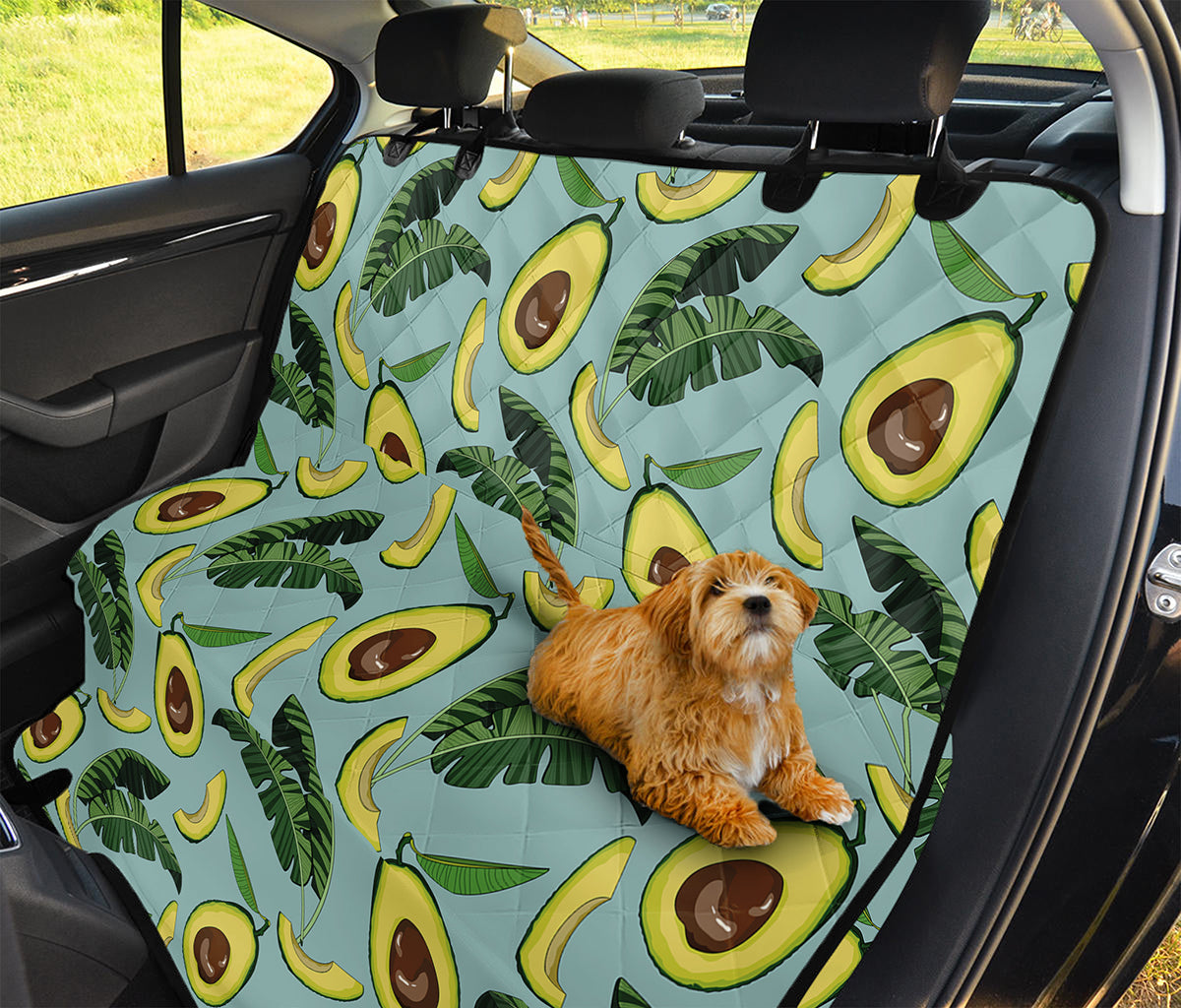 Banana Leaf Avocado Pattern Print Pet Car Back Seat Cover