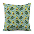 Banana Leaf Avocado Pattern Print Pillow Cover