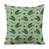 Banana Leaf Avocado Pattern Print Pillow Cover