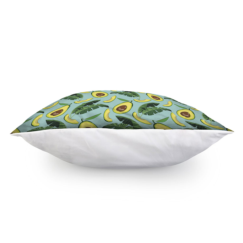 Banana Leaf Avocado Pattern Print Pillow Cover