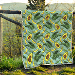 Banana Leaf Avocado Pattern Print Quilt