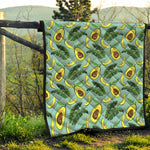 Banana Leaf Avocado Pattern Print Quilt